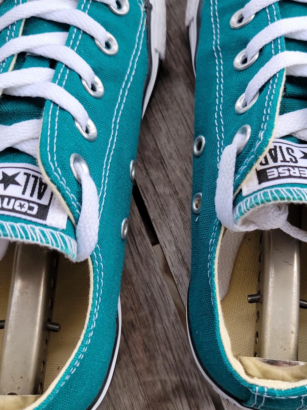 Converse Chuck Taylor Canvas Low Top Teal Sneakers Unisex Womens Sz. 6 - Picture 4 of 7